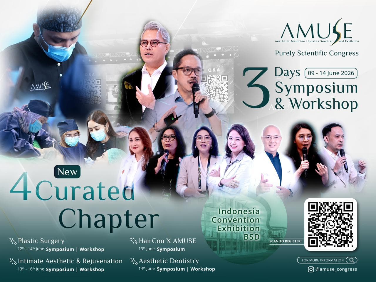 AMUSE — Aesthetic Medicine Updates Seminar & Exhibition, 9–14 June 2026 at Indonesia Convention Exhibition BSD