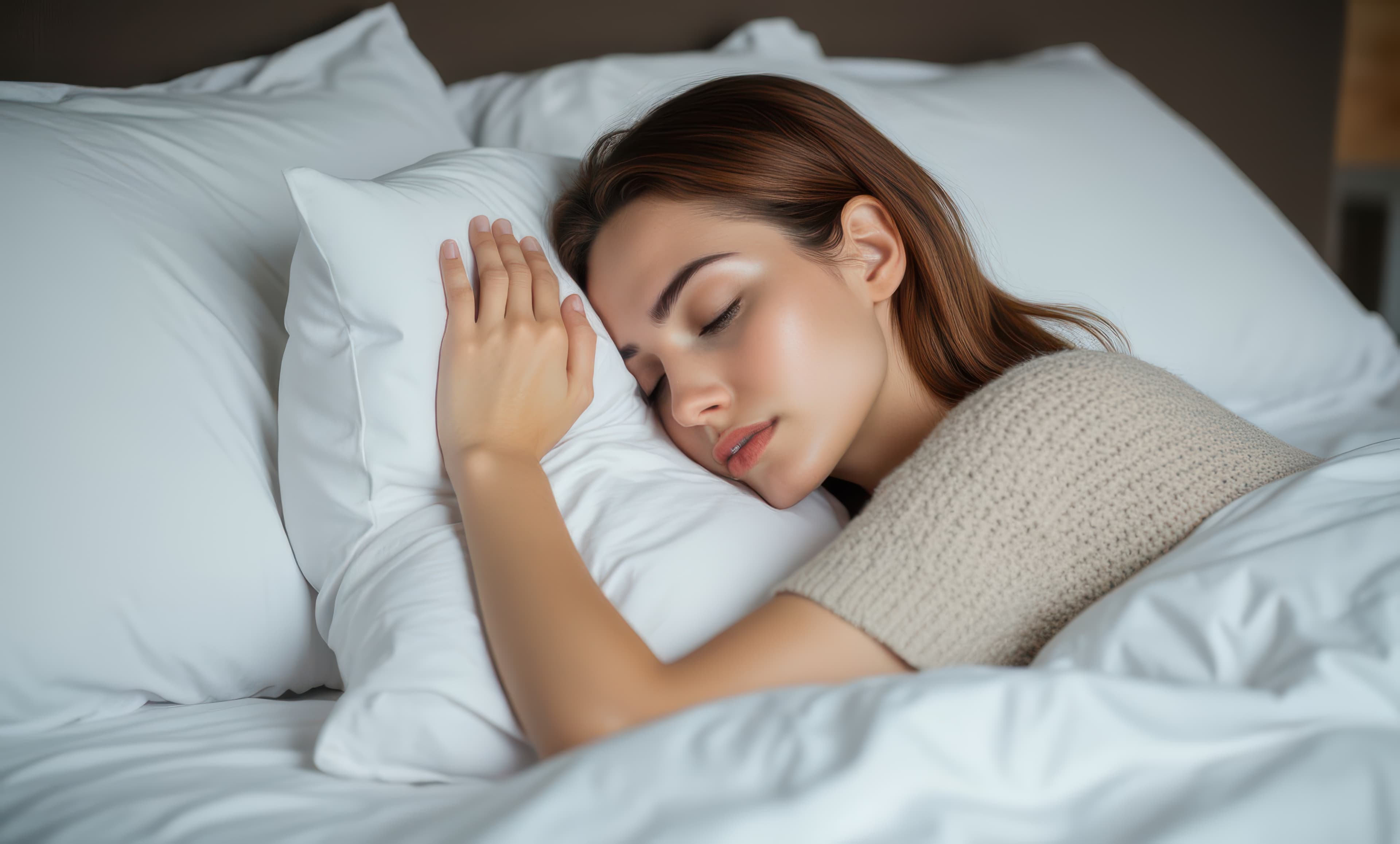 Linen tempat tidur putih bersih bersanding dengan tanaman hijau di kamar tropis